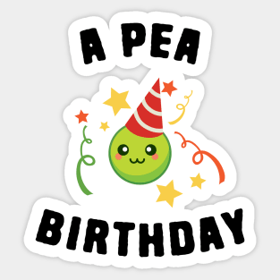 A pea Birthday Sticker